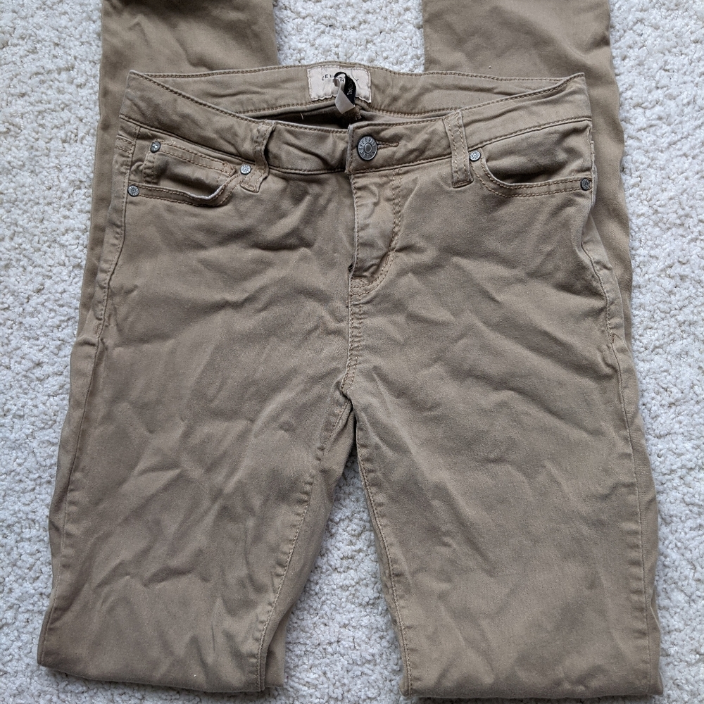 Tan skinny jeans
